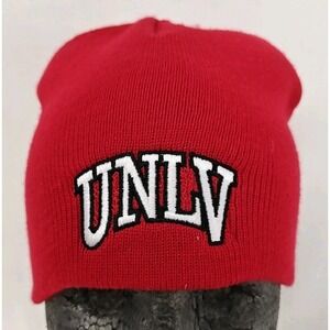 UNLV Runnin Rebels Captivating Headwear Beanie‎ Embroidered Logo Red Hat Cap